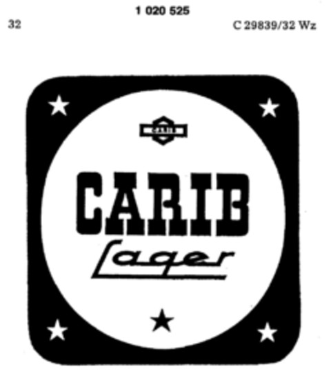 CARIB Lager Logo (DPMA, 12/03/1980)