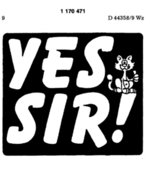 YES SIR! Logo (DPMA, 23.02.1988)