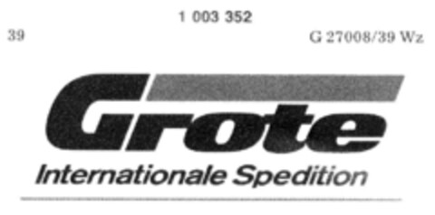 Grote Internationale Spedition Logo (DPMA, 03.04.1979)