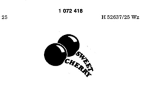 SWEET CHERRY Logo (DPMA, 11.04.1984)