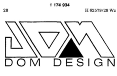 DOM DOM DESIGN Logo (DPMA, 11.11.1989)