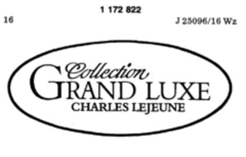 Collection GRAND LUXE CHARLES LEJEUNE Logo (DPMA, 27.04.1990)