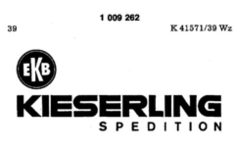 EKB KIESERLING SPEDITION Logo (DPMA, 12/14/1979)