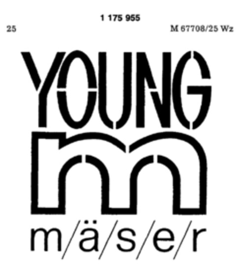 YOUNG m m/ä/s/e/r Logo (DPMA, 06.07.1990)