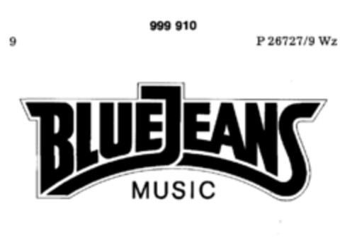 BLUEJEANS MUSIC Logo (DPMA, 22.08.1979)