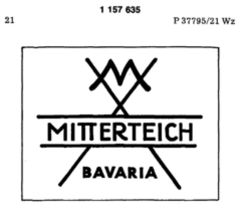 MITTERTEICH BAVARIA Logo (DPMA, 22.03.1989)