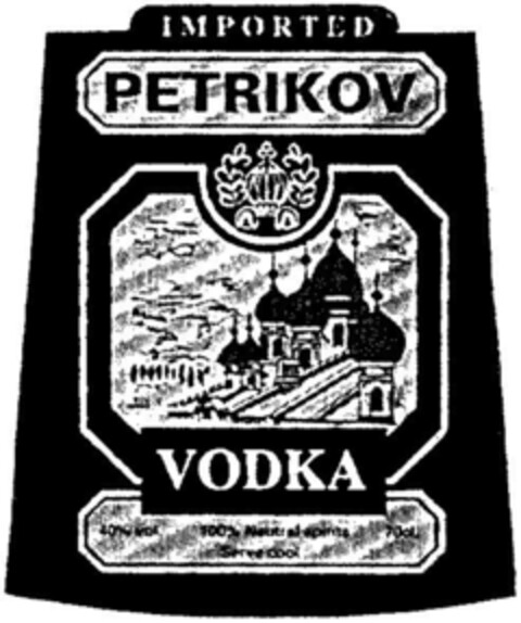 PETRIKOV VODKA Logo (DPMA, 16.03.1992)