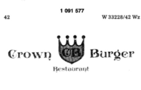 Crown Burger Restaurant Logo (DPMA, 19.05.1983)