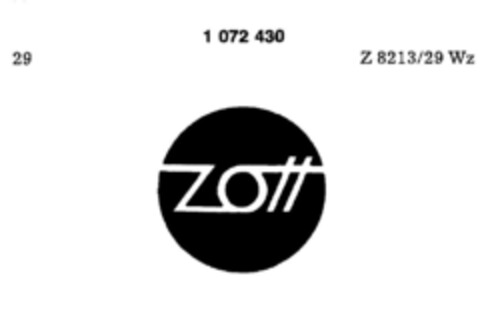 zott Logo (DPMA, 03.08.1981)