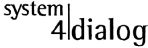 system 4 dialog Logo (DPMA, 27.07.2001)