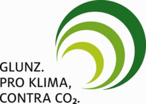 GLUNZ. PRO KLIMA CONTRA CO2. Logo (DPMA, 29.07.2009)