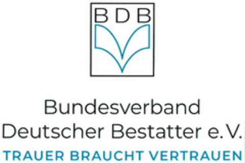 BDB Bundesverband Deutscher Bestatter e.V. TRAUER BRAUCHT VERTRAUEN Logo (DPMA, 09.01.2020)