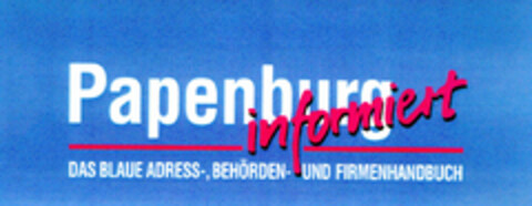 Papenburg informiert - DAS BLAUE Logo (DPMA, 16.11.1995)