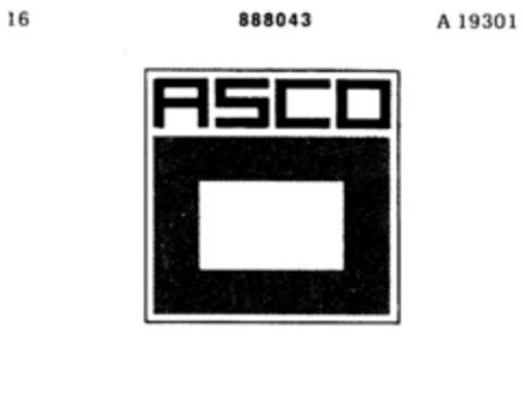 ASCO Logo (DPMA, 20.07.1968)