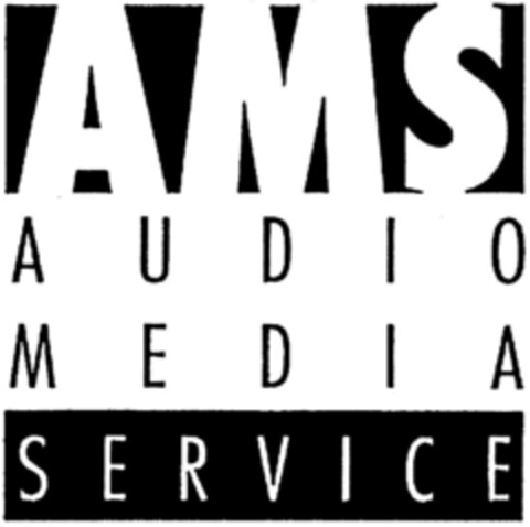 AMS AUDIO MEDIA SERVICE Logo (DPMA, 04/23/1991)