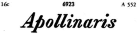 Apollinaris Logo (DPMA, 01.02.1895)