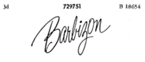 Barbizon Logo (DPMA, 10/07/1958)