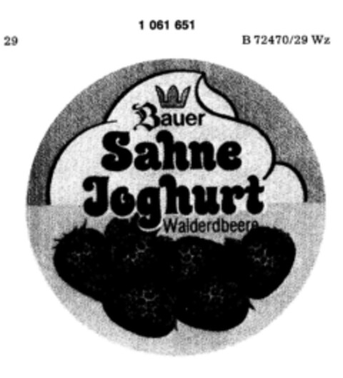 Bauer Sahne Joghurt Waldbeeren Logo (DPMA, 25.05.1983)