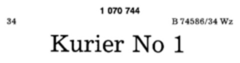 Kurier No 1 Logo (DPMA, 17.05.1984)