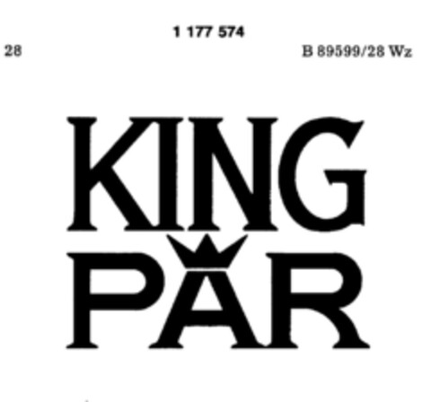 KING PAR Logo (DPMA, 05.04.1990)