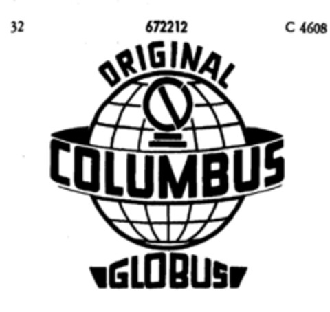 ORIGINAL COLUMBUS GLOBUS Logo (DPMA, 15.04.1954)