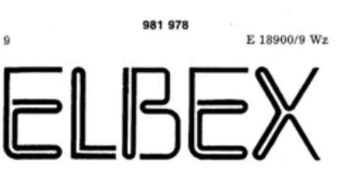 ELBEX Logo (DPMA, 11.09.1976)