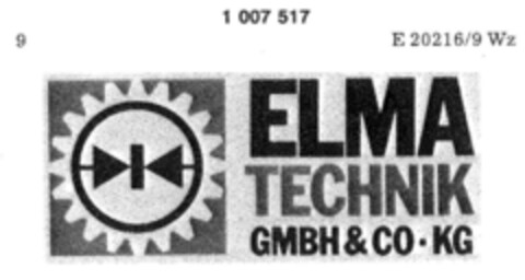 ELMA TECHNIK GmbH & CO KG Logo (DPMA, 11/15/1978)