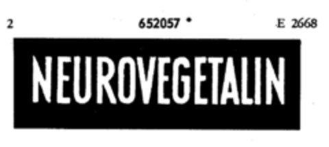 NEUROVEGETALIN Logo (DPMA, 23.09.1953)