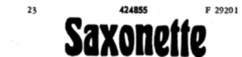 Saxonette Logo (DPMA, 29.07.1930)