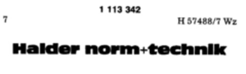 Halder norm+technik Logo (DPMA, 11.03.1987)