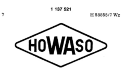 HOWASO Logo (DPMA, 12.01.1988)