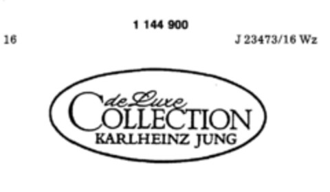 de Luxe COLLECTION KARLHEINZ JUNG Logo (DPMA, 11/24/1988)
