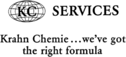 KC SERVICES Krahn Chemie... we've got the right formula Logo (DPMA, 09.01.1993)