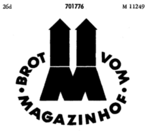 BROT . VOM MAGAZINHOF . Logo (DPMA, 13.07.1956)