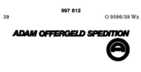 ADAM OFFERGELD SPEDITION Logo (DPMA, 02.04.1979)