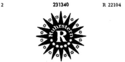 Ruhrstern R Logo (DPMA, 28.03.1919)