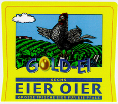 GOLD-EI SECHS EIER OIER Logo (DPMA, 12.03.2001)
