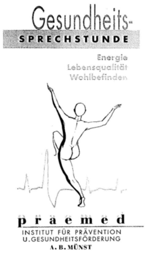 Gesundheits-SPRECHSTUNDE Energie Lebensqualität Wohlbefinden praemed Logo (DPMA, 30.08.2001)