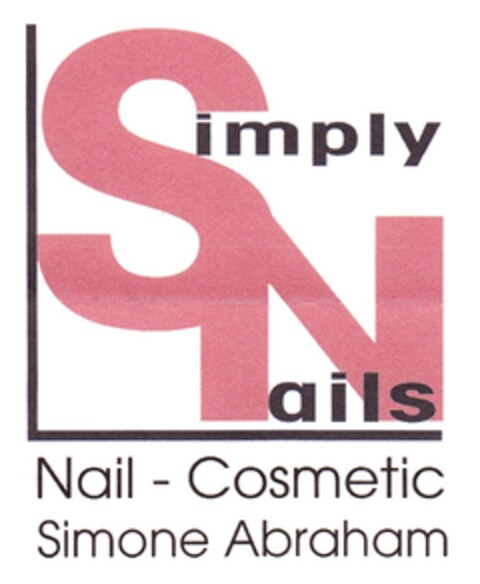 Simply Nails Nail-Cosmetic Simone Abraham Logo (DPMA, 02.07.2010)