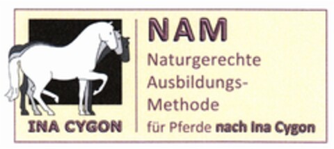 INA CYGON NAM Naturgerechte Ausbildungs- Methode für Pferde nach Ina Cygon Logo (DPMA, 08.04.2014)