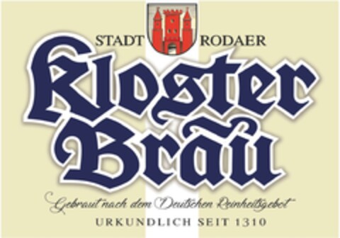 STADT RODAER Kloster Bräu Logo (DPMA, 03/22/2019)
