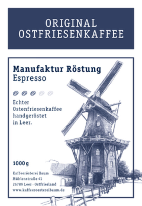 ORIGINAL OSTFRIESENKAFFEE Logo (DPMA, 02/26/2019)