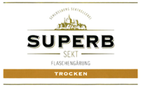 SCHLOSSBERG SEKTKELLEREI SUPERB SEKT FLASCHENGÄRUNG TROCKEN Logo (DPMA, 15.11.2022)