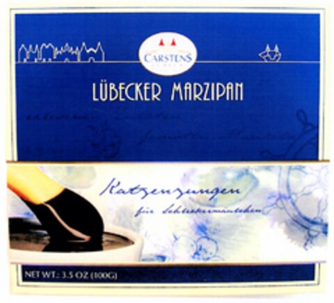 CARSTENS LÜBECKER MARZIPAN Katzenzungen für Schleckermäulchen Logo (DPMA, 12/24/2003)