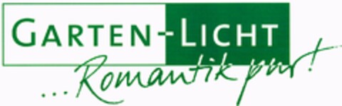 GARTEN-LICHT ... Romantik pur! Logo (DPMA, 02/11/2004)