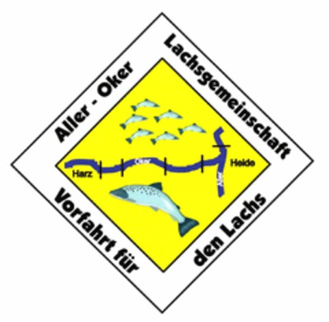 Aller-Oker Lachsgemeinschaft Vorfahrt für den Lachs Logo (DPMA, 30.09.2005)