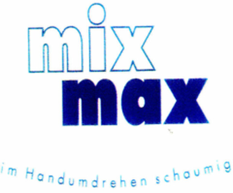 mix max im Handumdrehen schaumig Logo (DPMA, 12/30/1994)