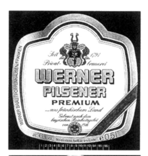 WERNER PILSENER Logo (DPMA, 06.03.1995)