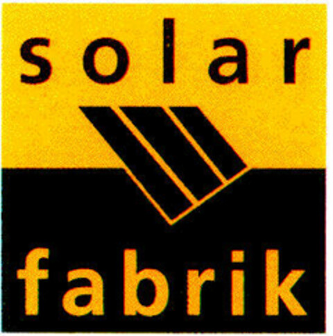 solar fabrik Logo (DPMA, 05/25/1996)