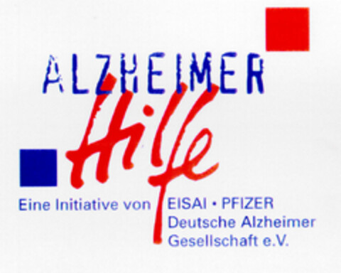 ALZHEIMER Hilfe Eine Initiative von EISAI·PFIZER Deutsche Alzheimer Gesellschaft e.V. Logo (DPMA, 16.03.1998)